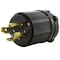 Ac Works Locking Plug, L15-30P, 30 A, 250V AC, Three Phase, Black ASL1530P-BK - alternate 1